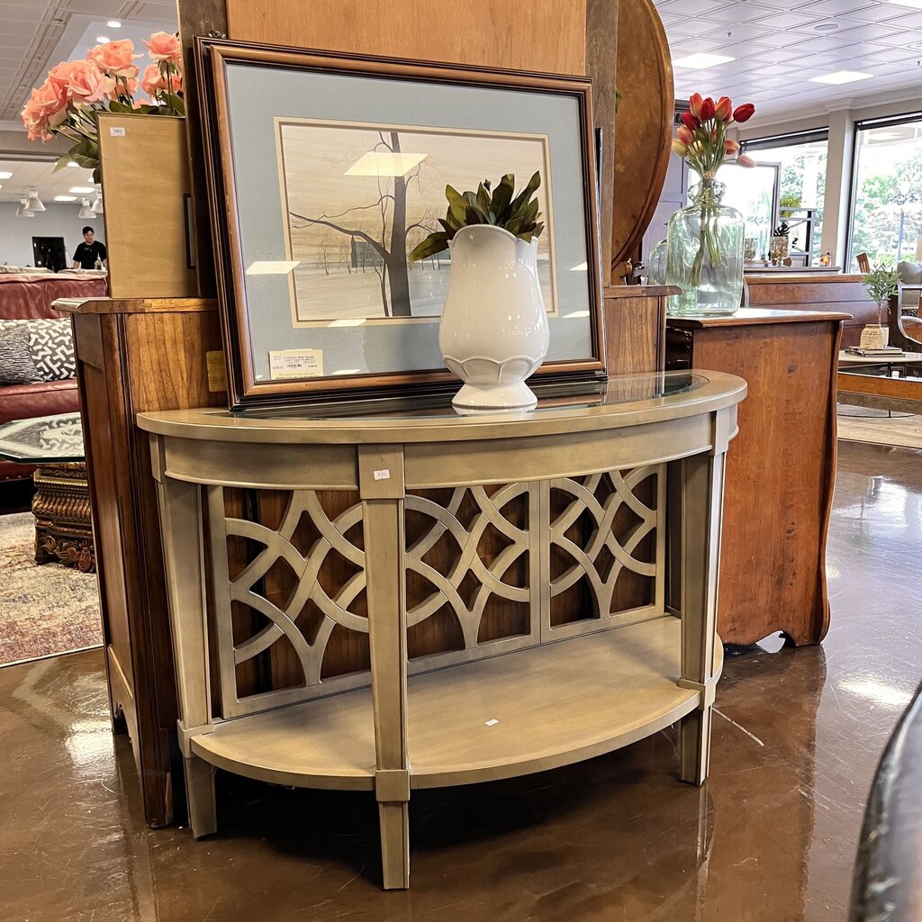 Orig Price $650 - Demilune Sofa Table