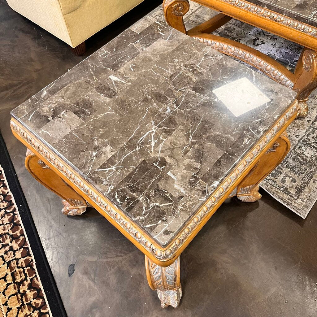 End table w/ Marble Top