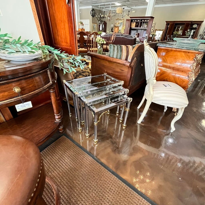 Chrome Nesting Tables Set of 3