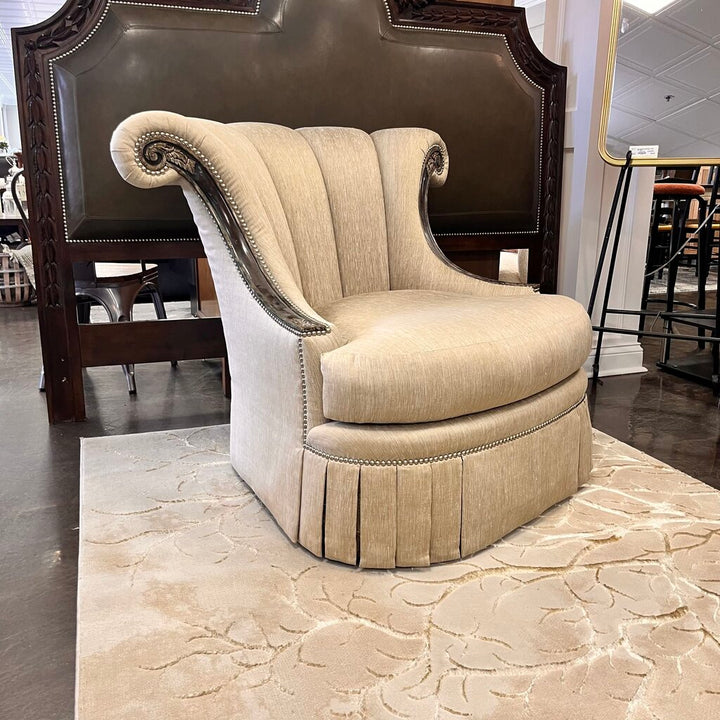 Orig Price $7000 - Swivel Chair w/ 4 Accent Pillows