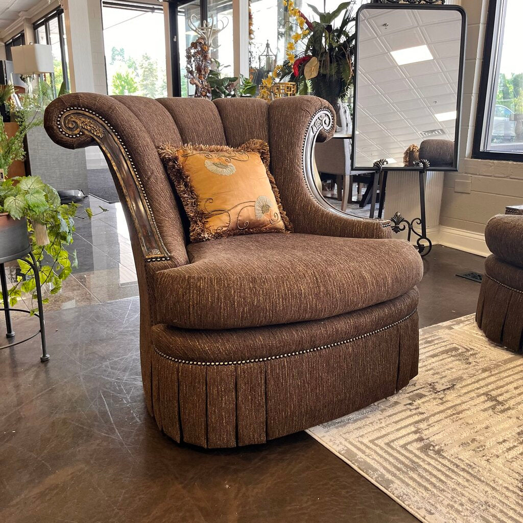 Orig Price $7000 - Swivel Chair w/ Accent Pillow