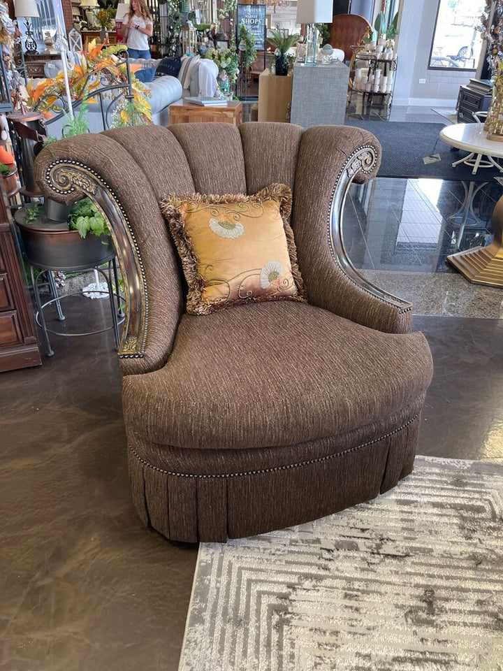 Orig Price $7000 - Swivel Chair w/ Accent Pillow
