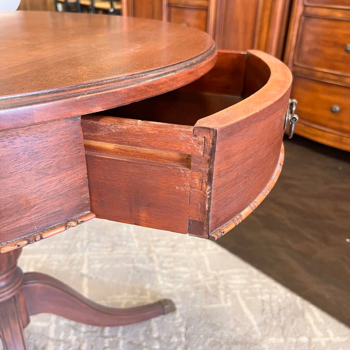 Round Side Table w/ Drawer