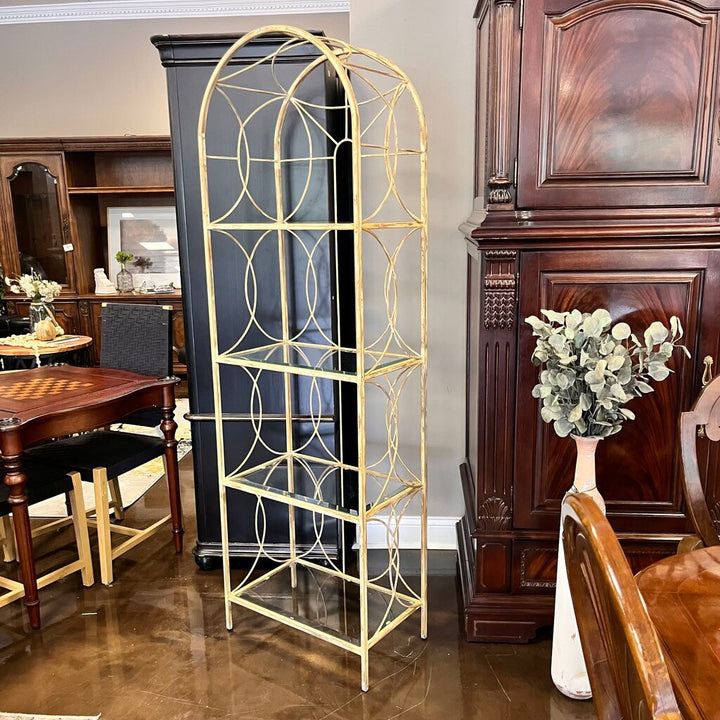 Metal Arch w/ Glass Shelves