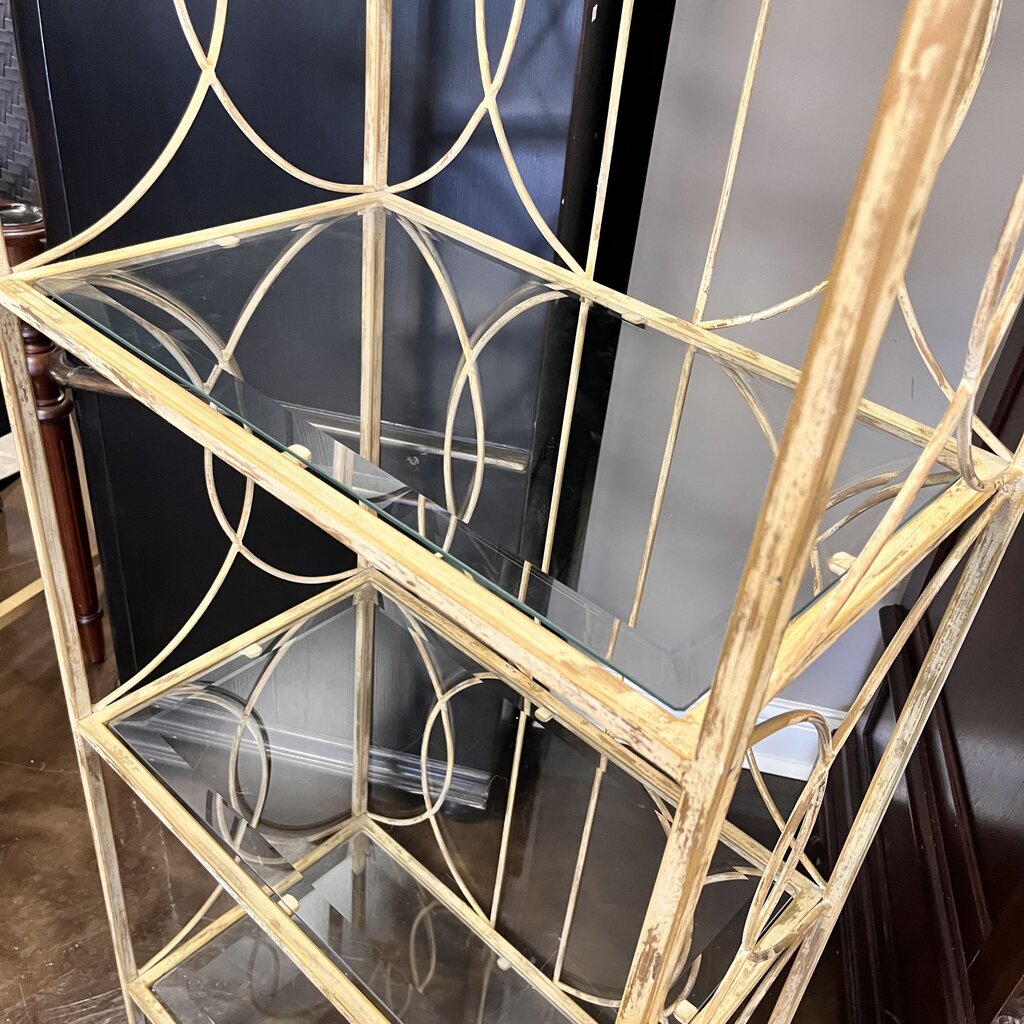 Metal Arch w/ Glass Shelves