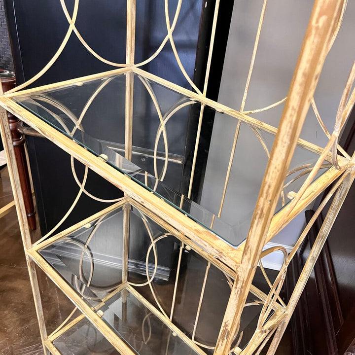 Metal Arch w/ Glass Shelves