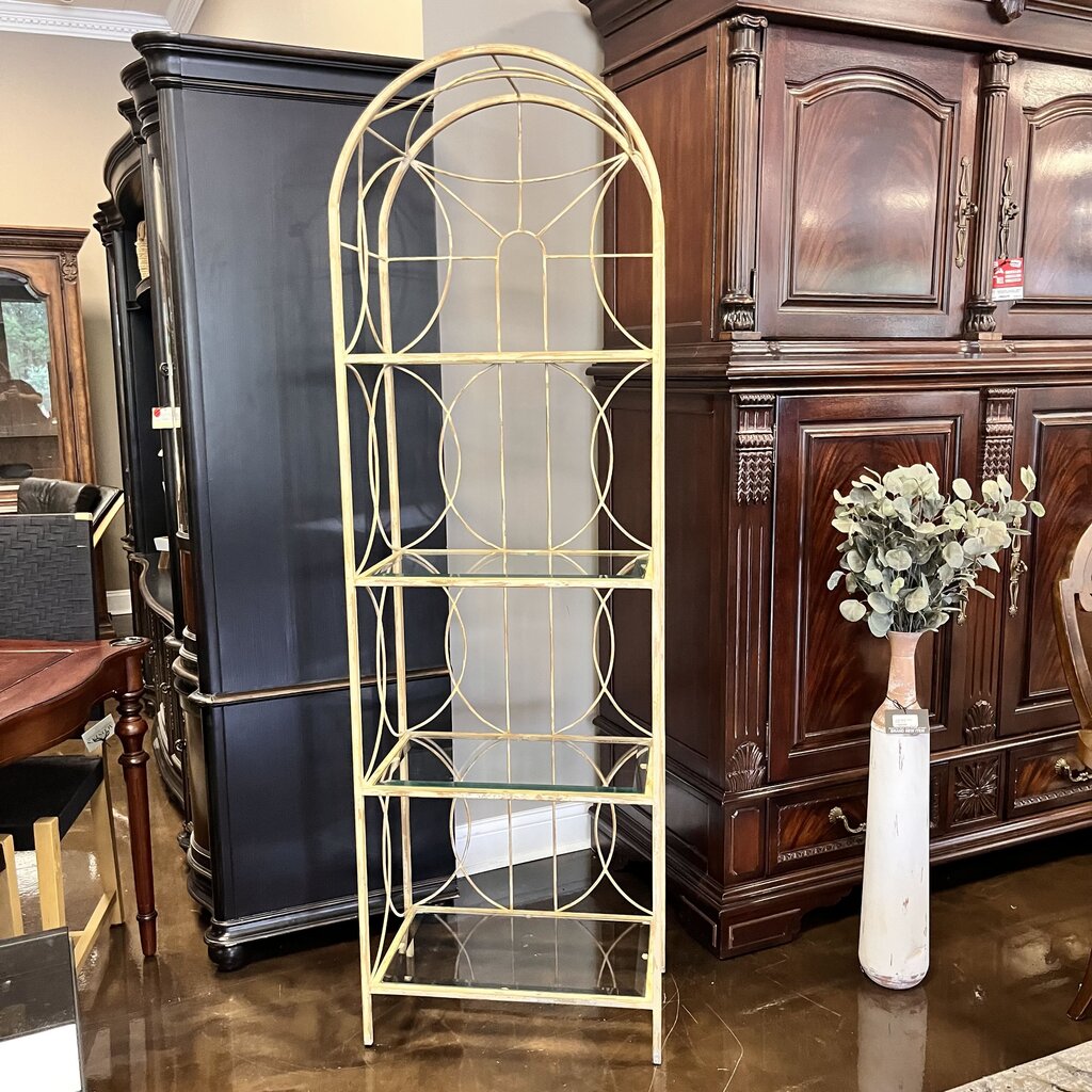 Metal Arch w/ Glass Shelves