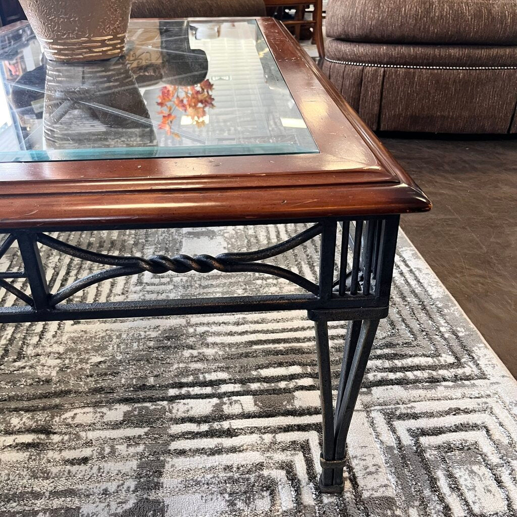Wood & Iron Cocktail Table