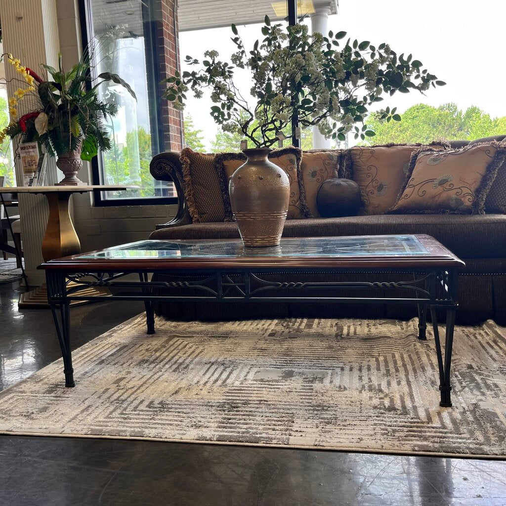 Wood & Iron Cocktail Table