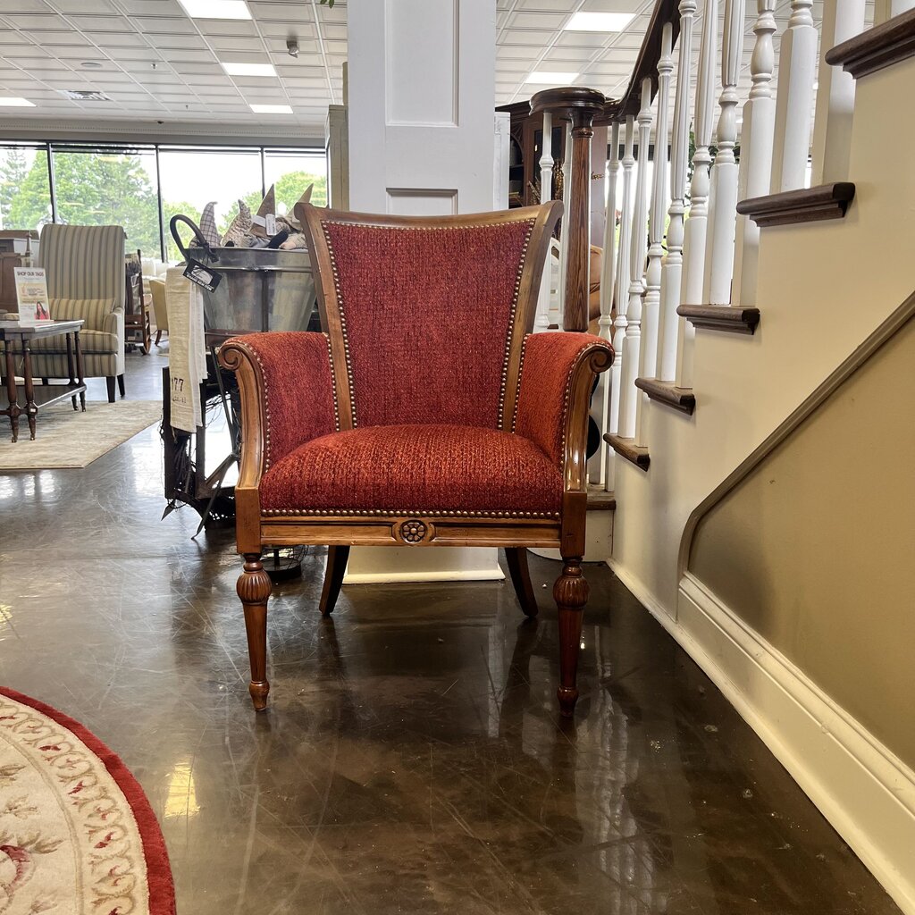 Regency Style Accent Chair w/ Wood Frame