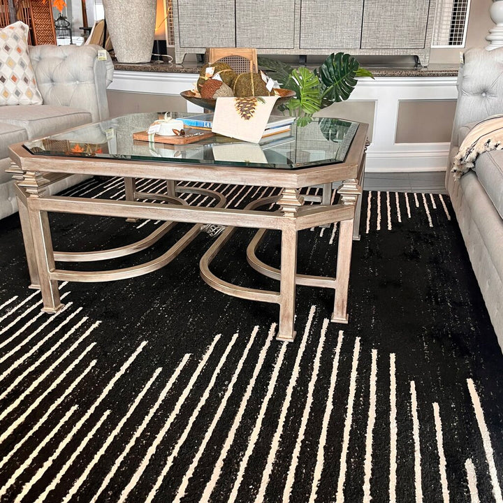 Orig price $2200 - Metal & Glass Cocktail Table