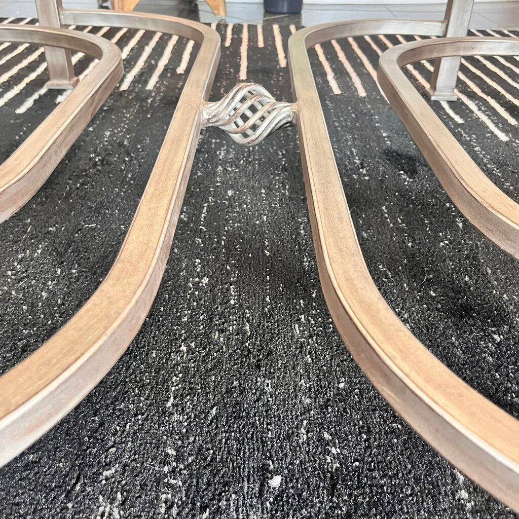 Orig price $2200 - Metal & Glass Cocktail Table