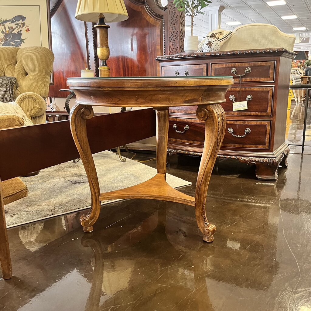 Orig Price $1350 - Side Table w/ Glass top