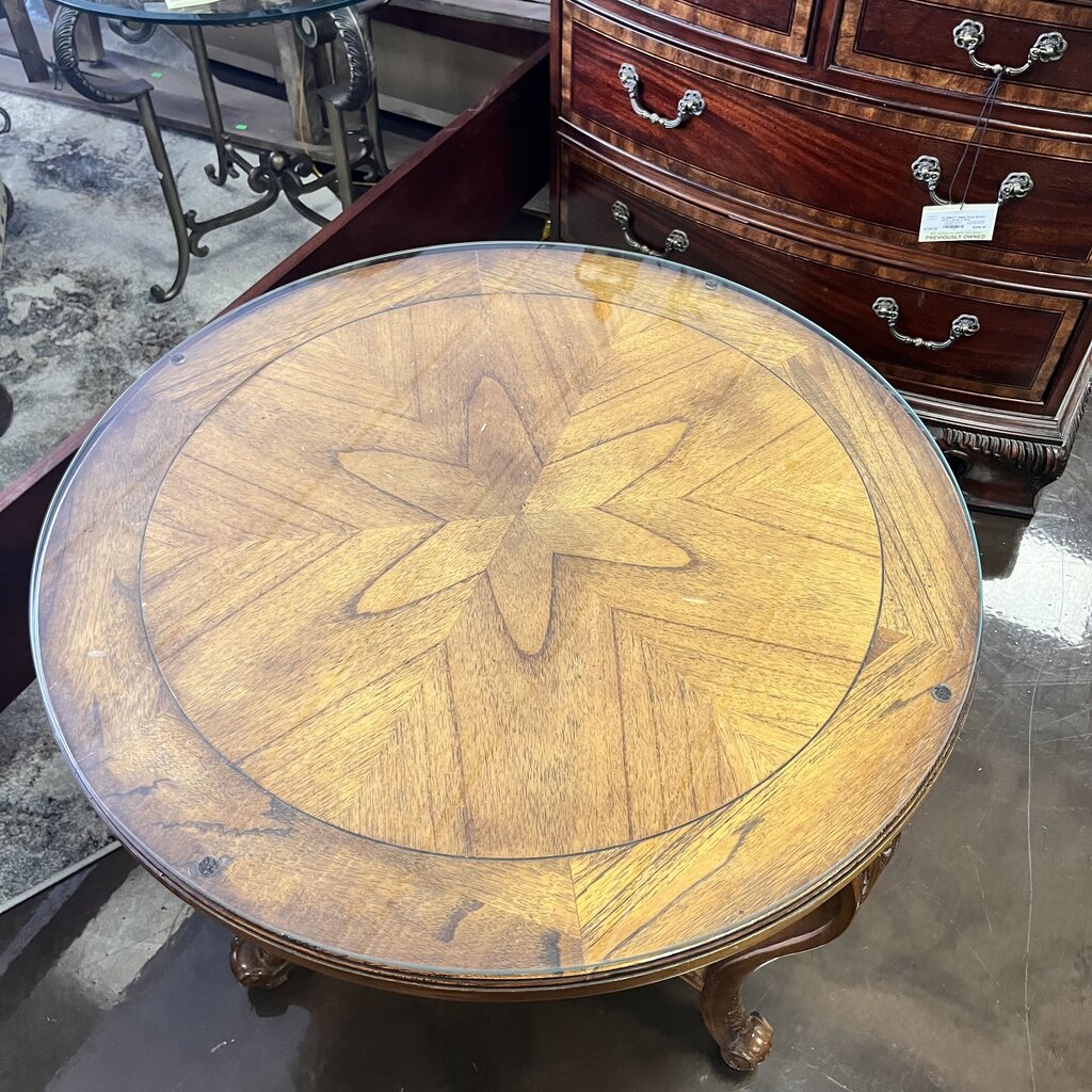 Orig Price $1350 - Side Table w/ Glass top