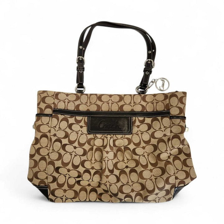 Signature Canvas & Leather Pleated Bag