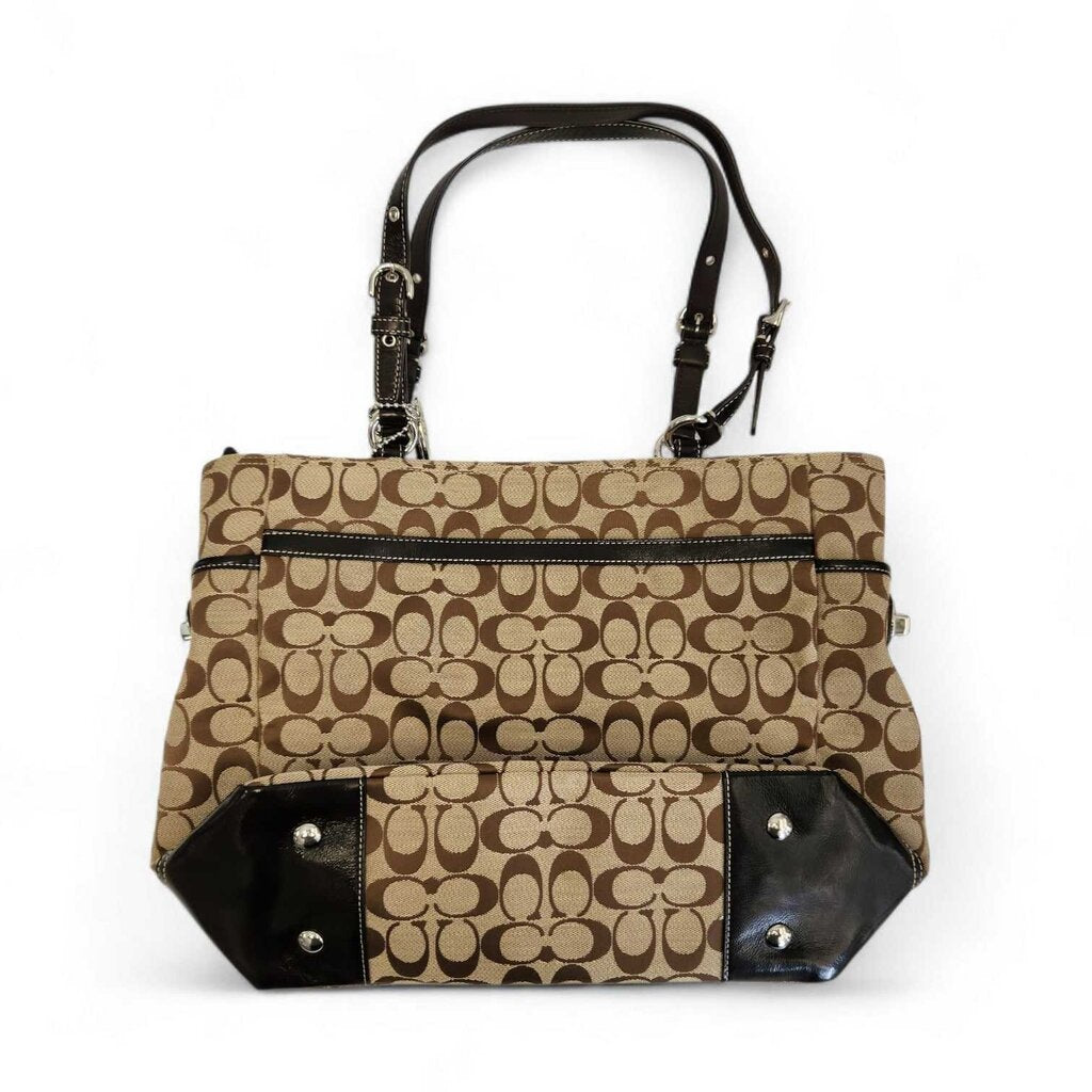 Signature Canvas & Leather Pleated Bag