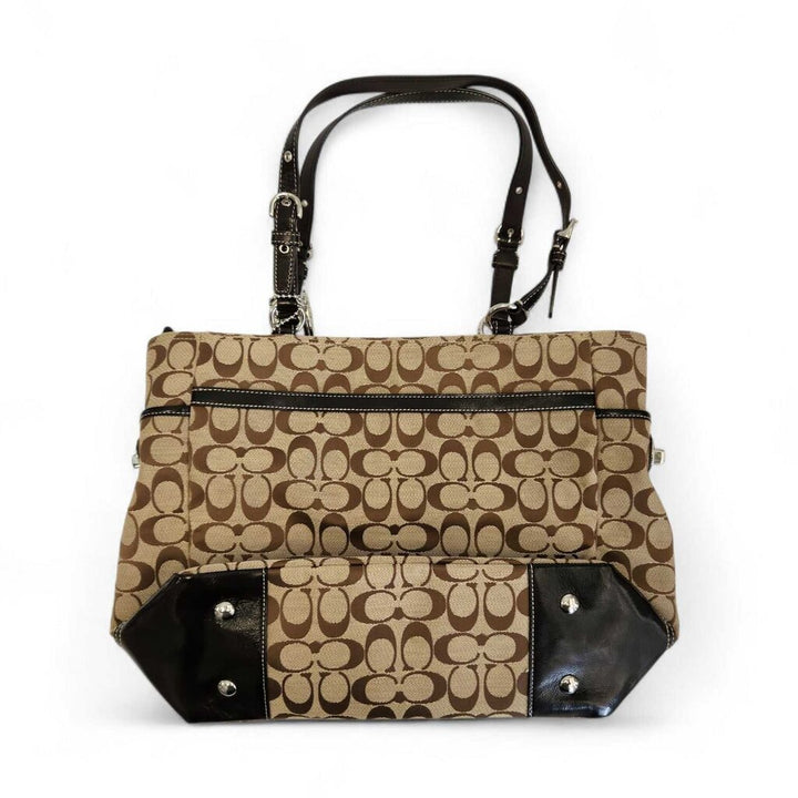 Signature Canvas & Leather Pleated Bag