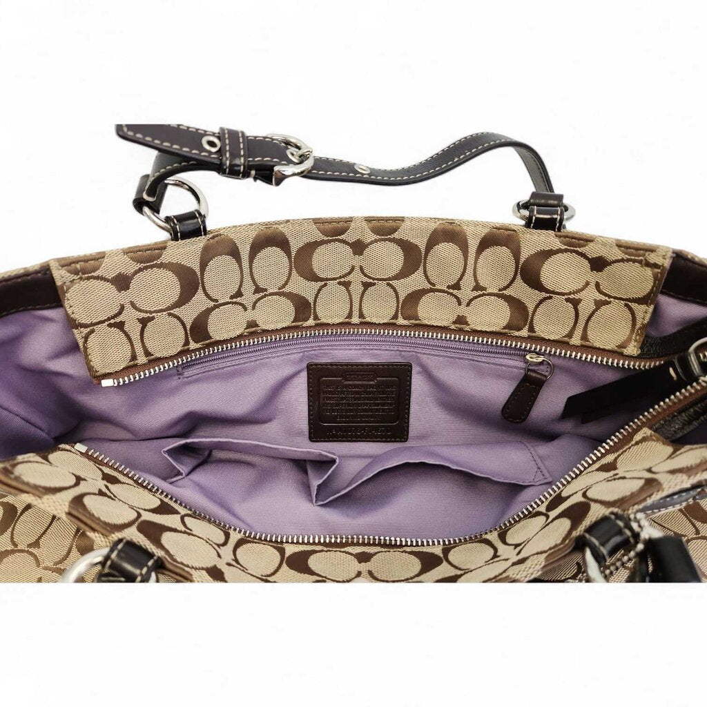 Signature Canvas & Leather Pleated Bag