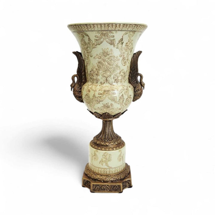 Bronze Dore Imari Porcelain Urn