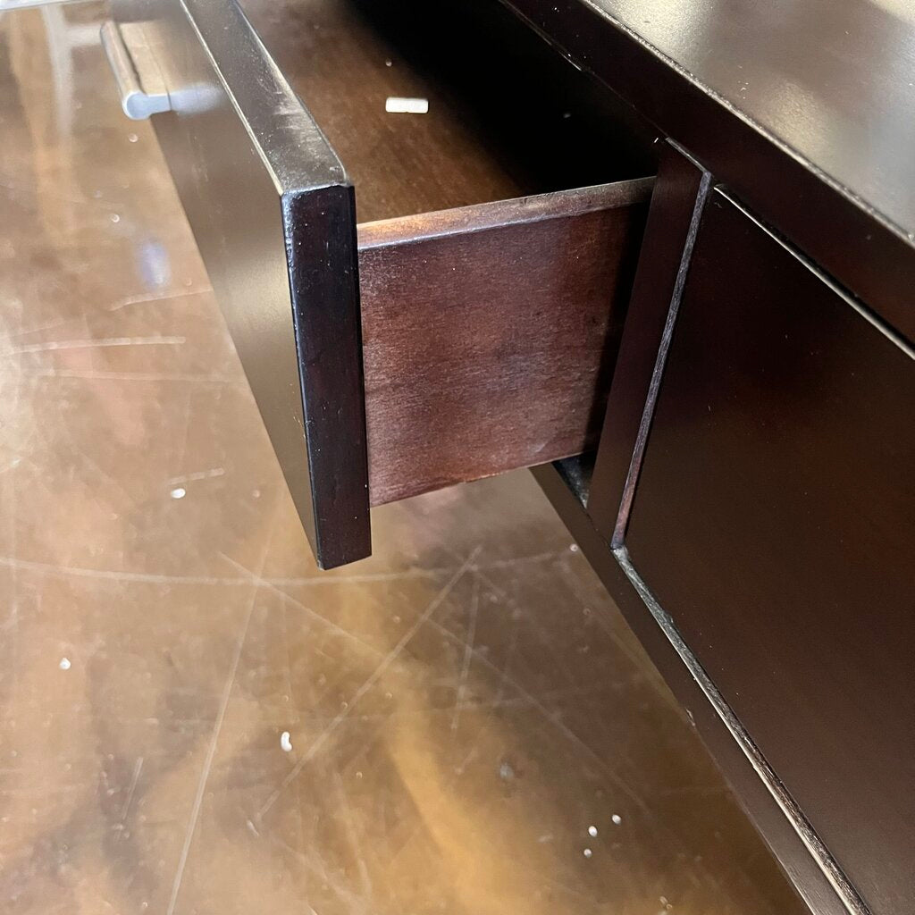 Orig Price $700 - Console w/ Glass Top & 2 Drawers