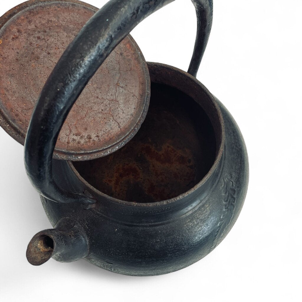 Orig. Price $675 - Antique Japanese Cast Iron Kettle