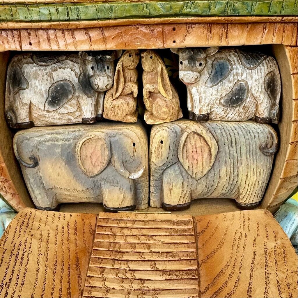 Orig. Price $160 - Vintage Noah's Ark Figurine with Magnetic Animals