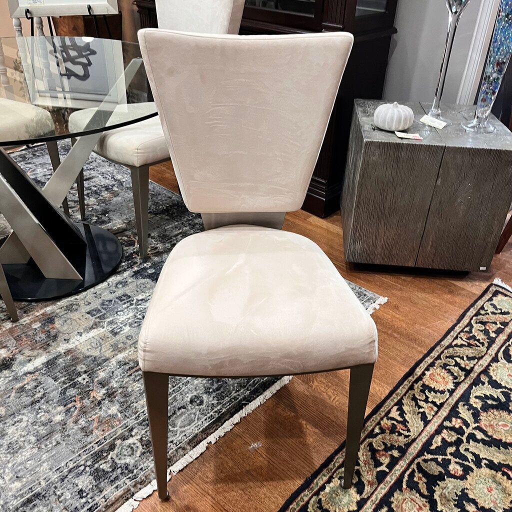 Orig Price $5000 - Modern Glass Dining Table w/ 4 Chairs