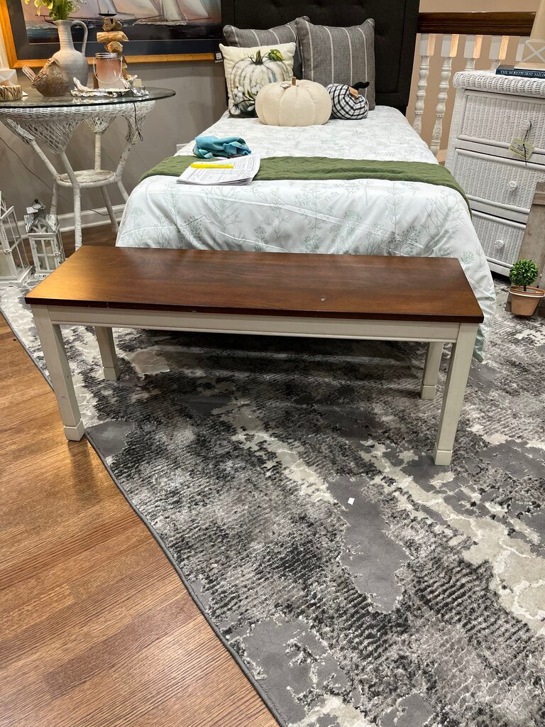 Two Tone Wood Bench
