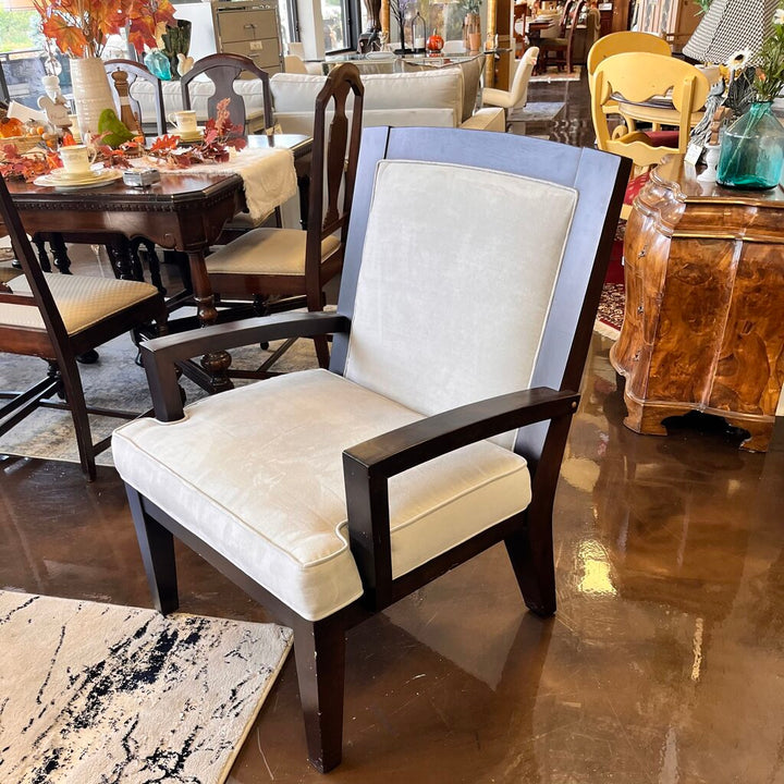 Orig Price $600 - Wood Framed Accent Chair
