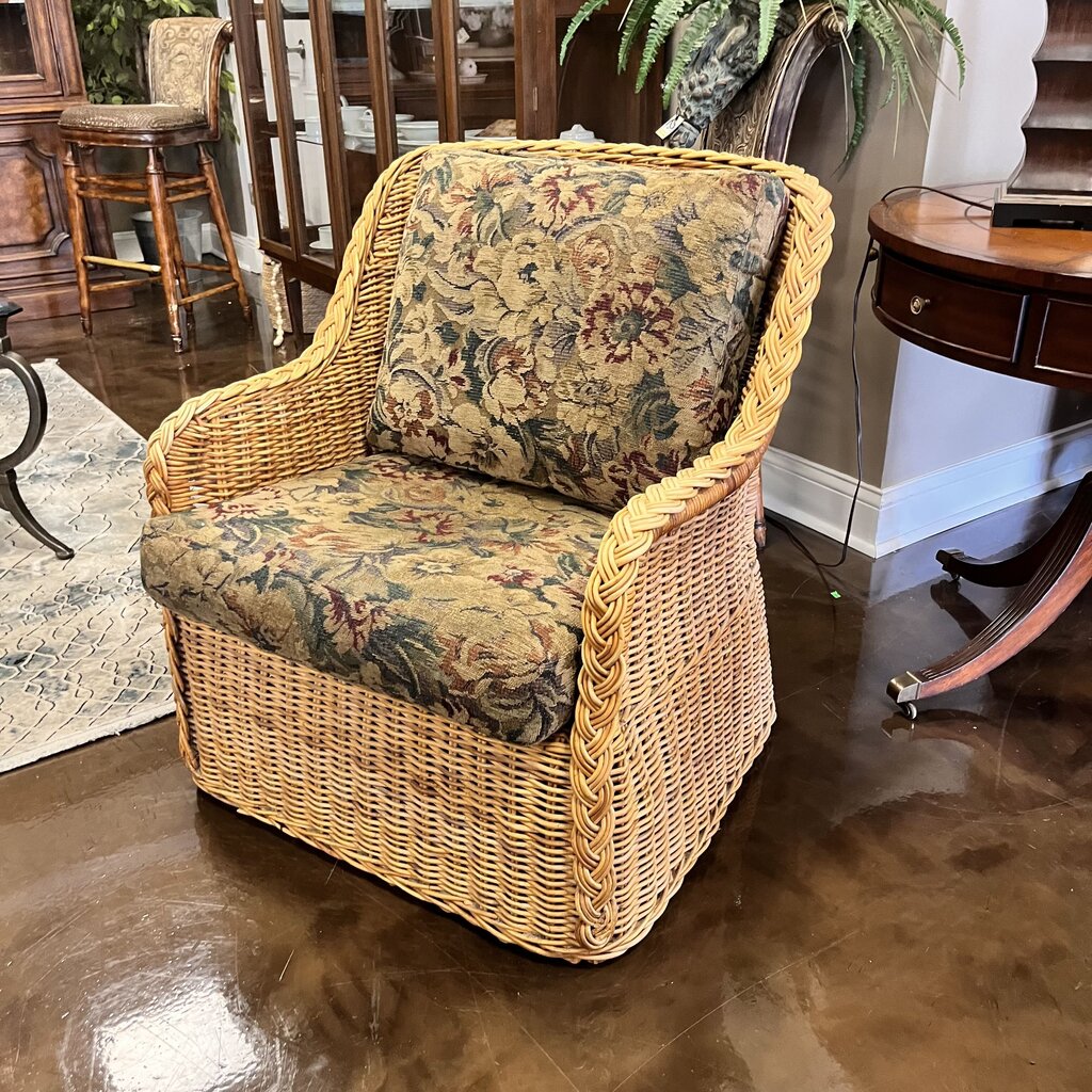 Rattan Chair w/ Cushion