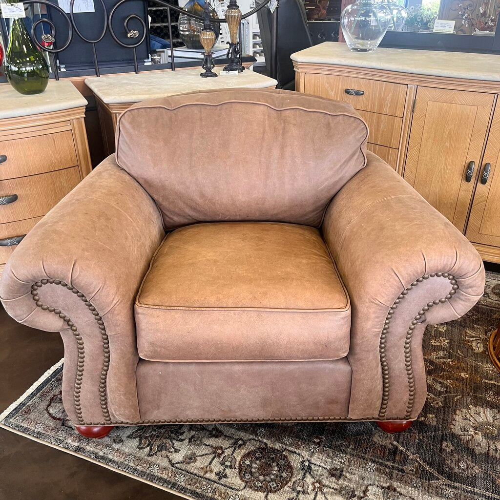 Leather Chair & Ottoman