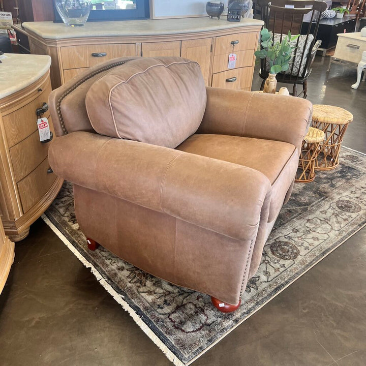 Leather Chair & Ottoman