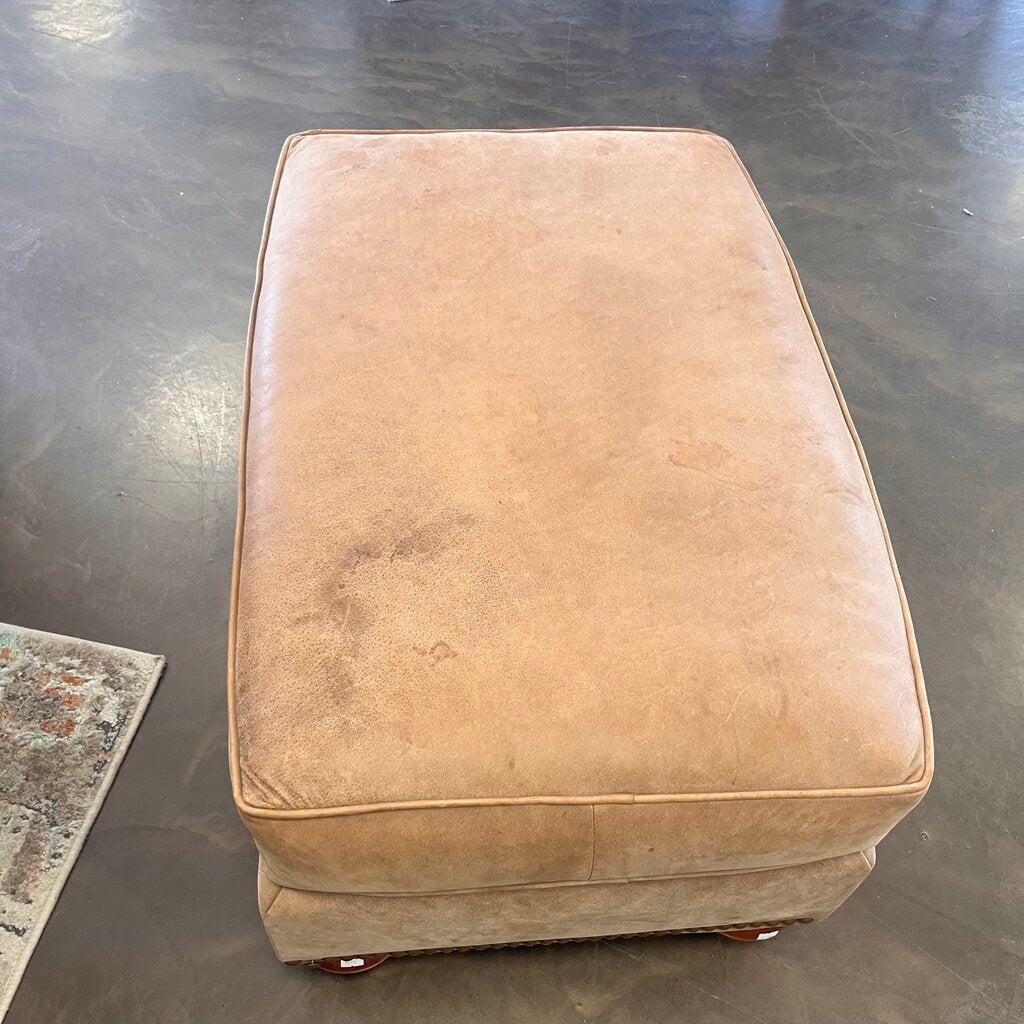 Leather Chair & Ottoman