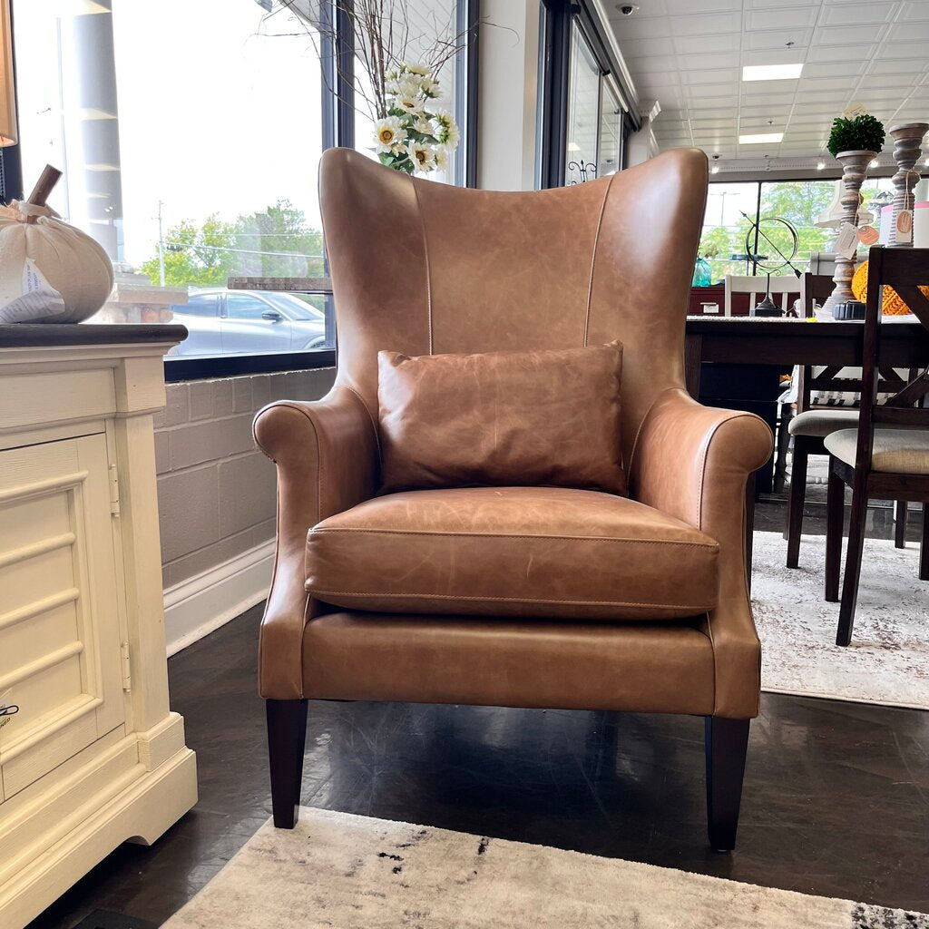 Orig Price $1359 - Leather Wing Chair