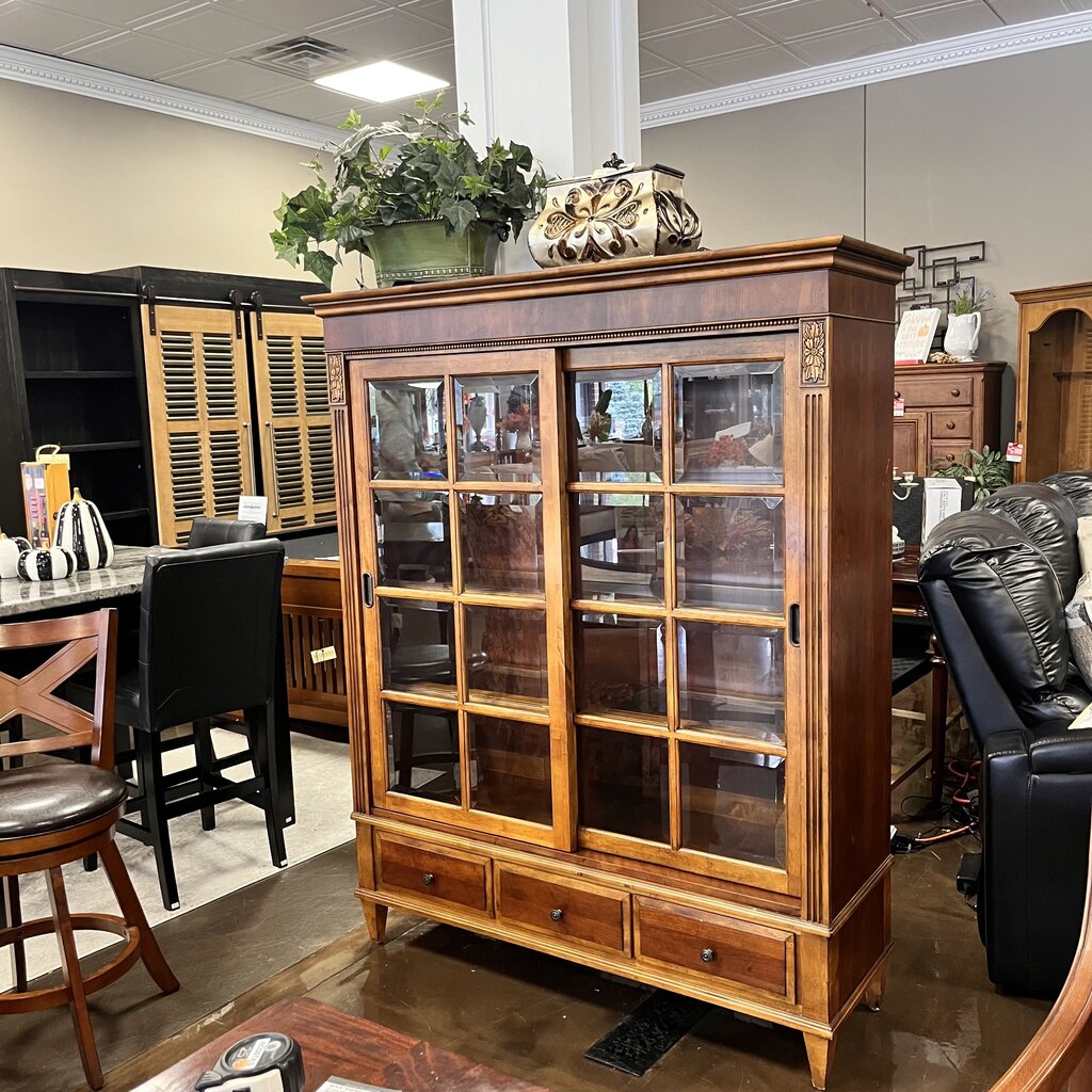 Curio Cabinet with Sliding Doors