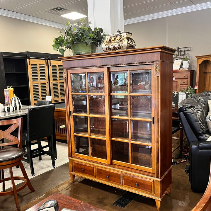 Curio Cabinet with Sliding Doors