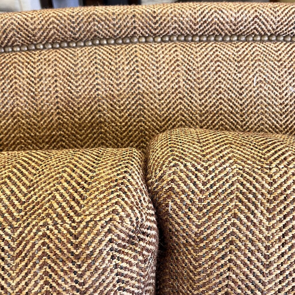 Tweed Sofa w/ 2 Throw Pillows