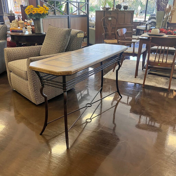 Orig Price $650 - Sofa table w/ Inlaid Top