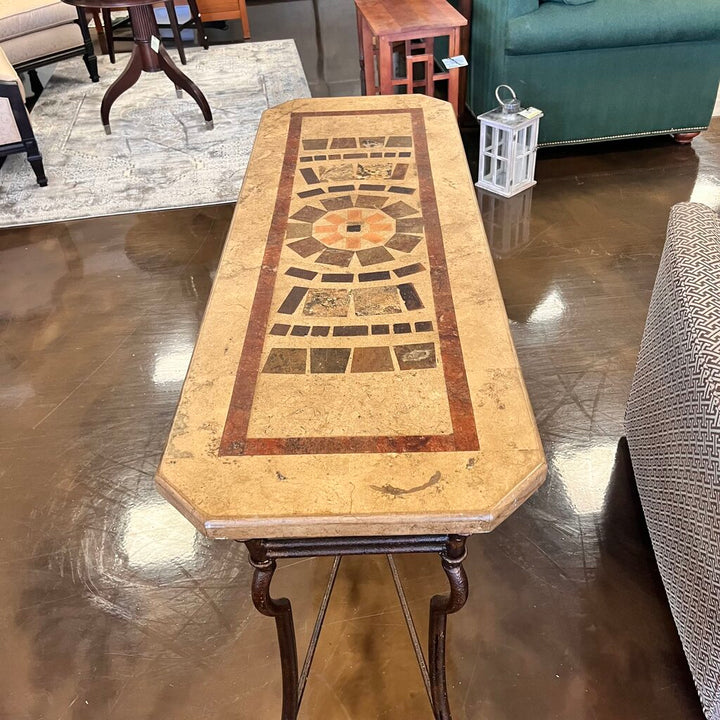 Orig Price $650 - Sofa table w/ Inlaid Top