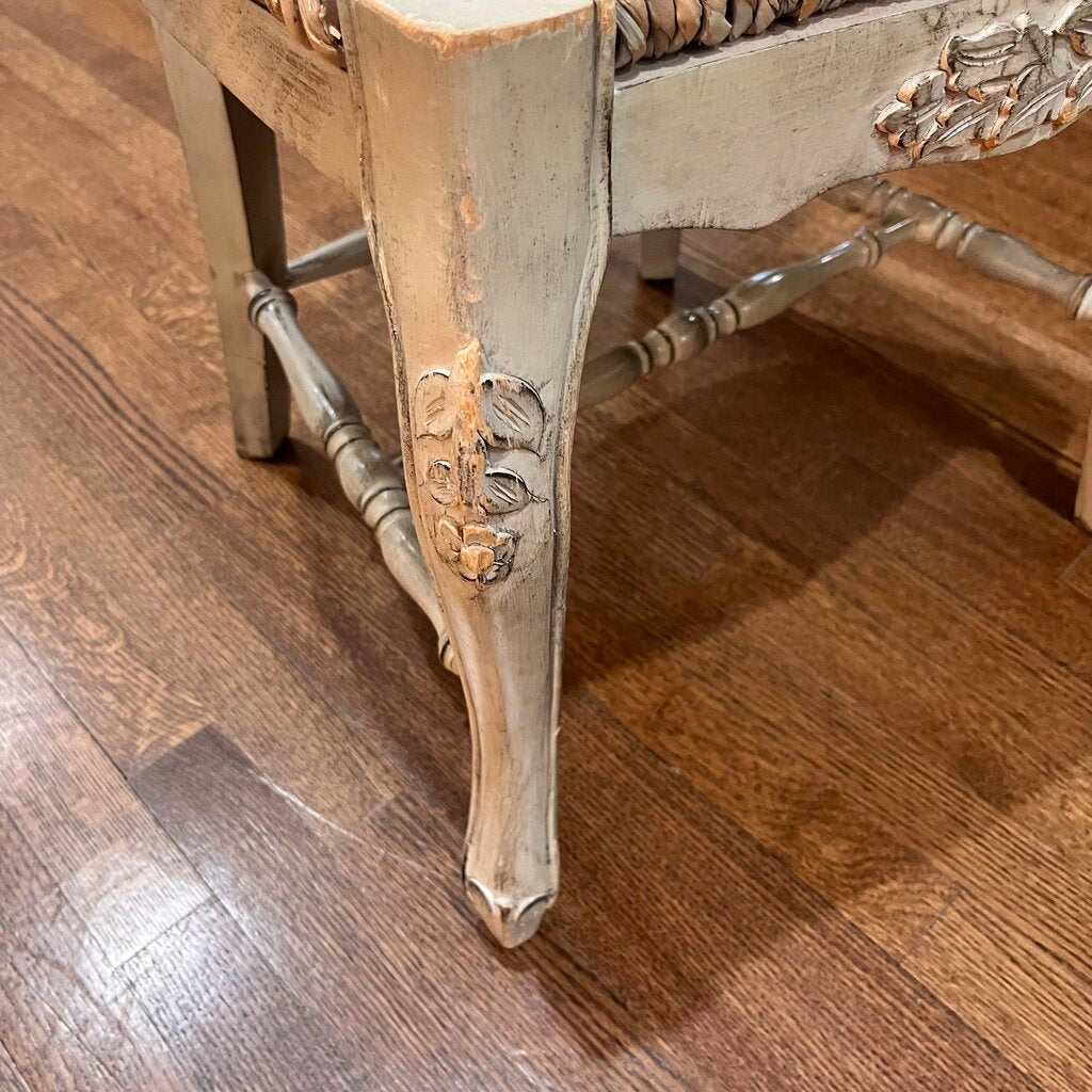 Orig Price $440 - Distressed Chair w/ Rush Seat