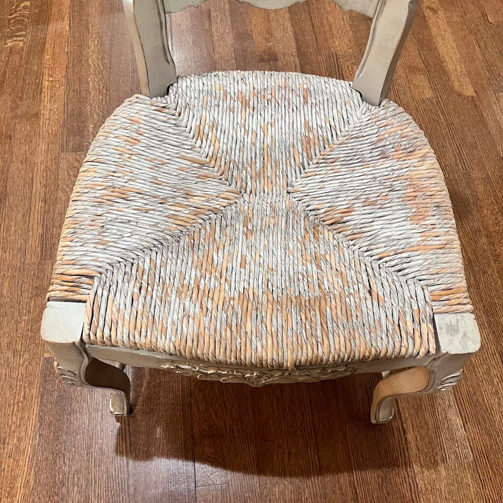 Orig Price $440 - Distressed Chair w/ Rush Seat