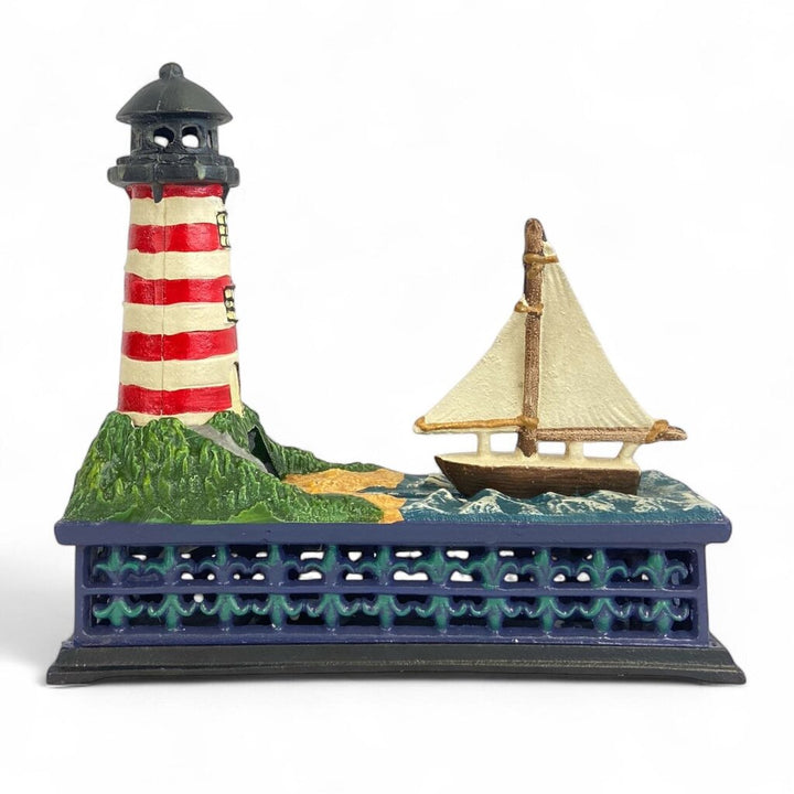 Moving Sailboat & Lighthouse Coin Bank - Glows in the Dark
