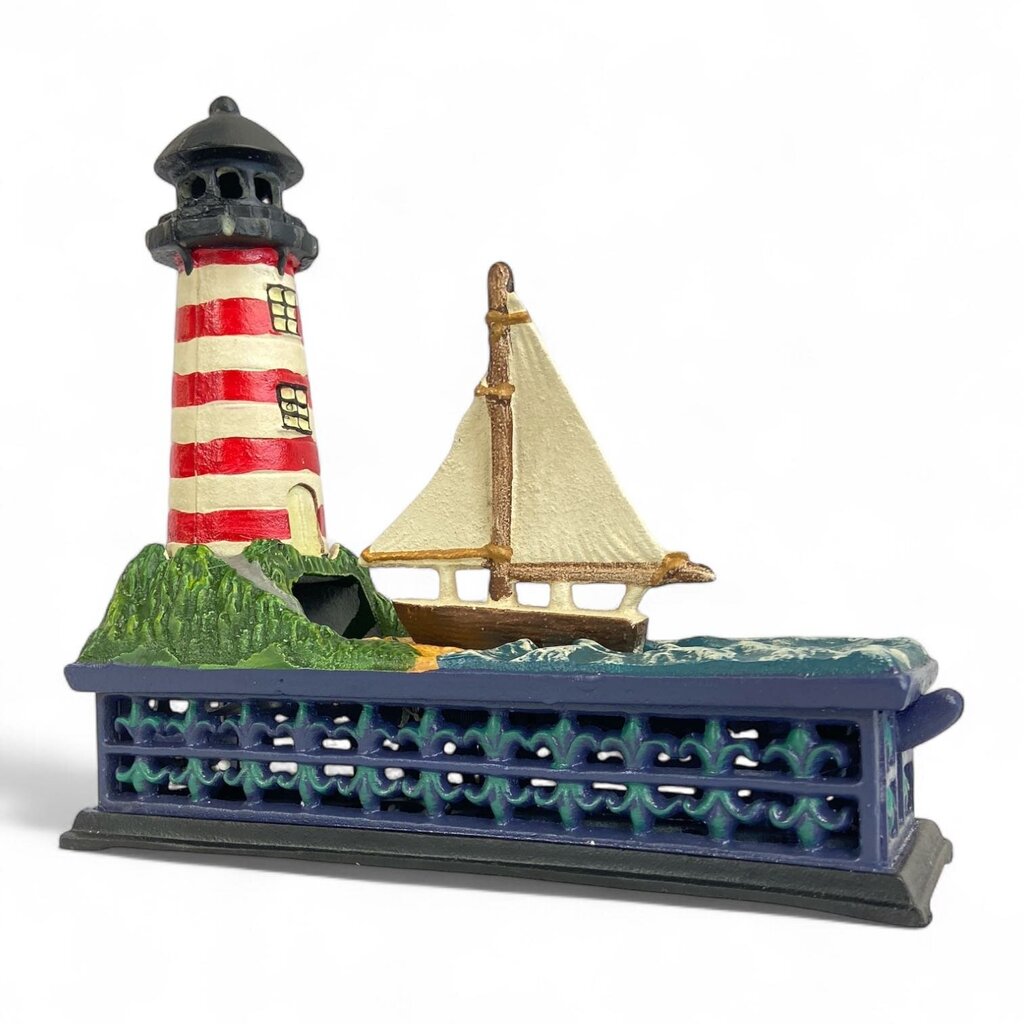 Moving Sailboat & Lighthouse Coin Bank - Glows in the Dark