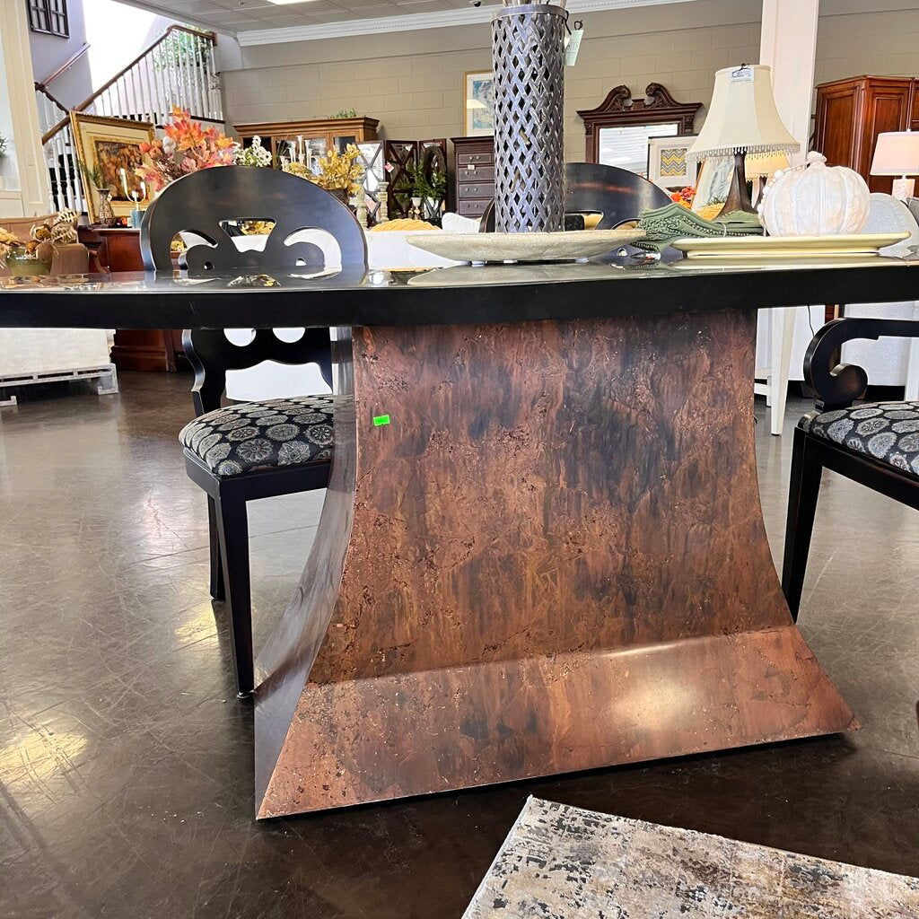 Orig Price $4000 - Metal Dining Table w/ 5 Chairs