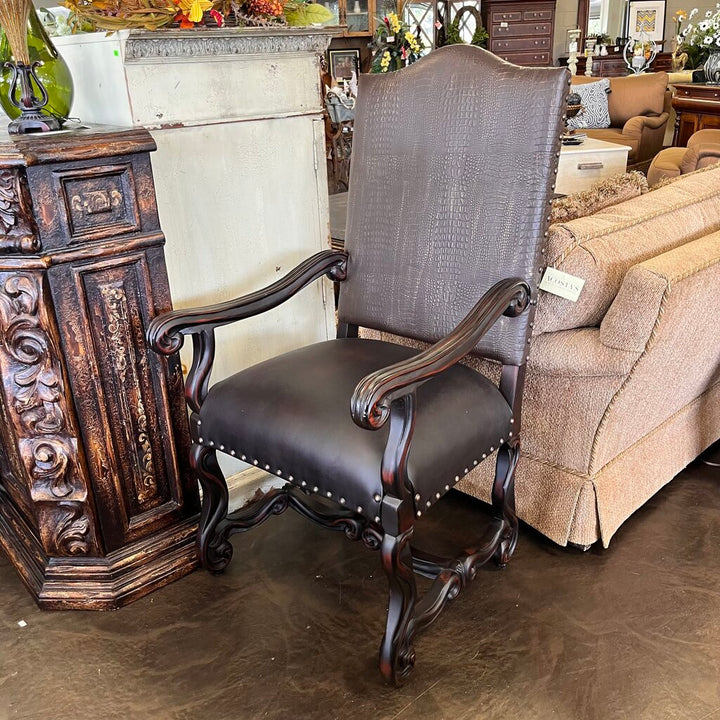 Orig Price $12000 - Ornate Dining Table w/ 8 Chairs