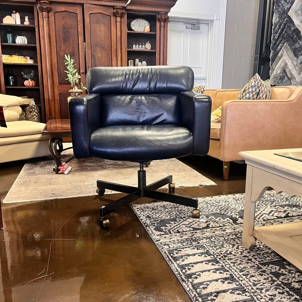 Orig Price $650 - Adjustable Leather Swivel Office Chair
