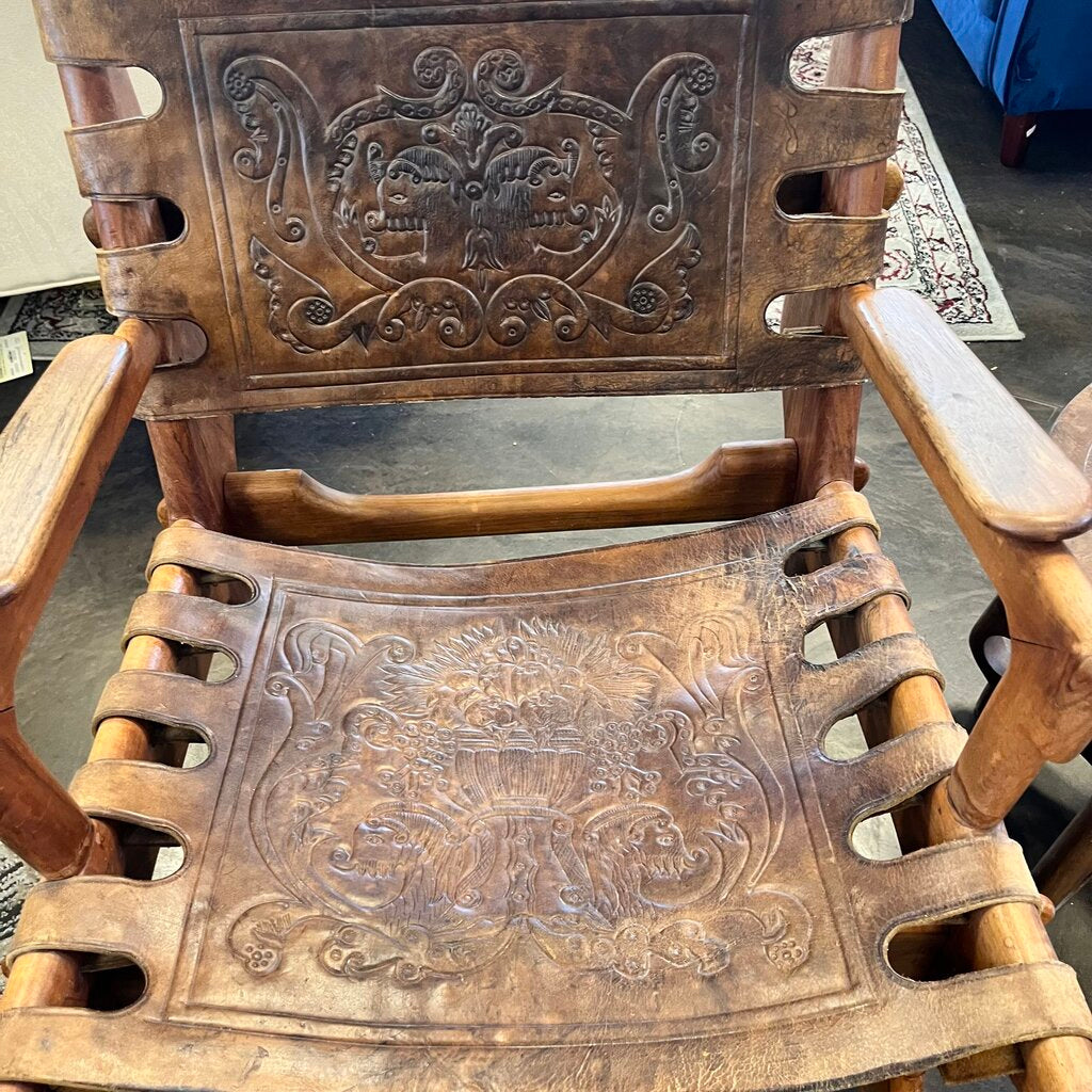 MCM Leather Rocking Chair