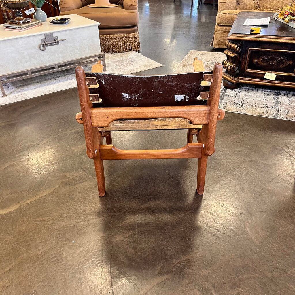 MCM Carved Leather Chair