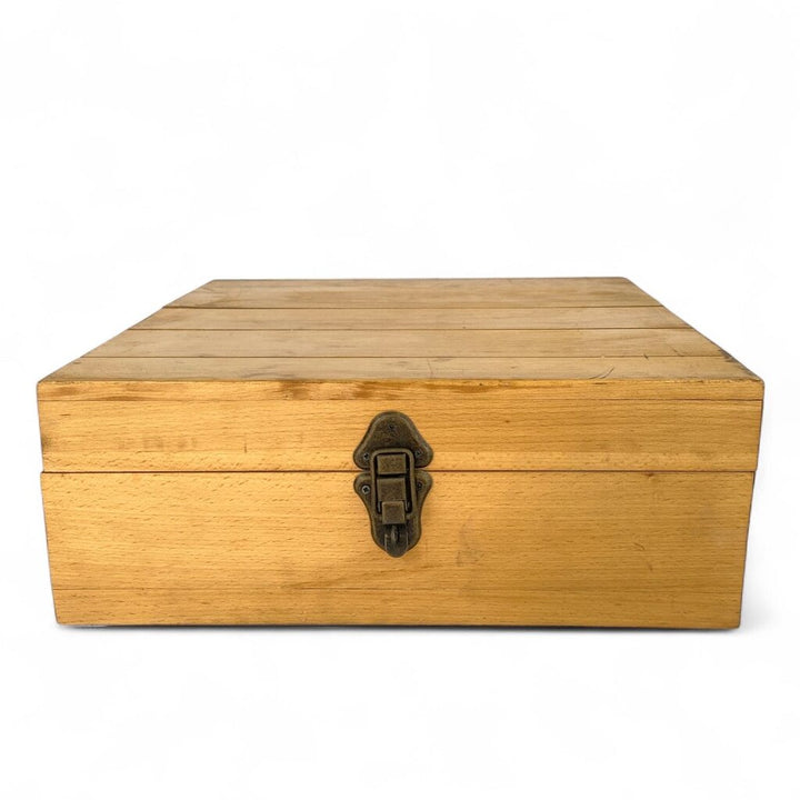 Wooden Chest with Metal Clasp