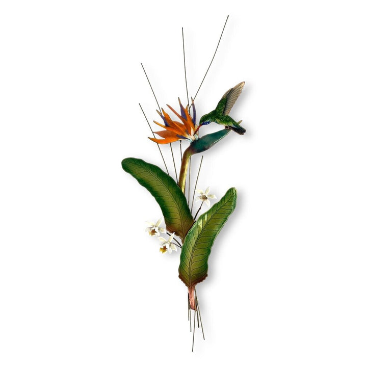 Enamel Painted Copper Bird of Paradise